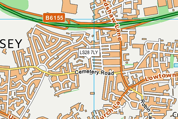 LS28 7LY map - OS VectorMap District (Ordnance Survey) LS28 7LY map - OS VectorMap District (Ordnance Survey)