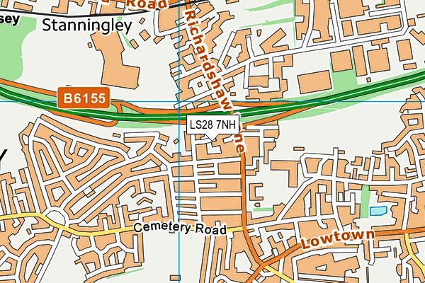 LS28 7NH map - OS VectorMap District (Ordnance Survey) LS28 7NH map - OS VectorMap District (Ordnance Survey)