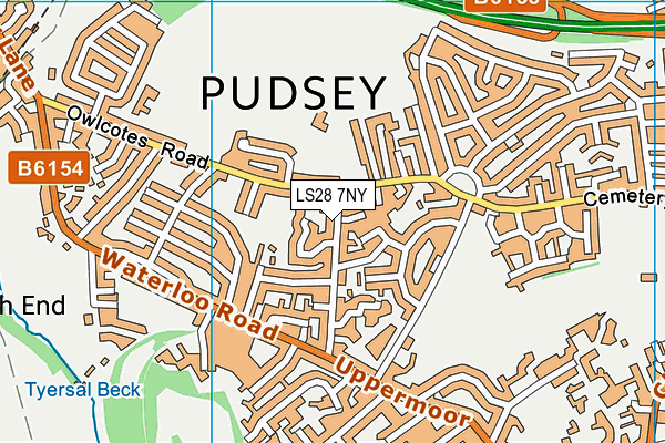 LS28 7NY map - OS VectorMap District (Ordnance Survey) LS28 7NY map - OS VectorMap District (Ordnance Survey)