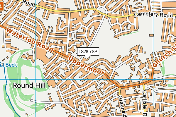 LS28 7SP map - OS VectorMap District (Ordnance Survey) LS28 7SP map - OS VectorMap District (Ordnance Survey)