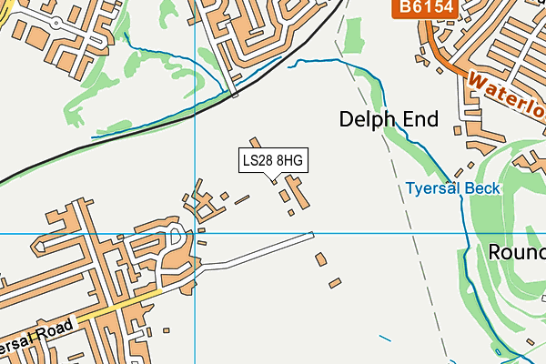 LS28 8HG map - OS VectorMap District (Ordnance Survey)