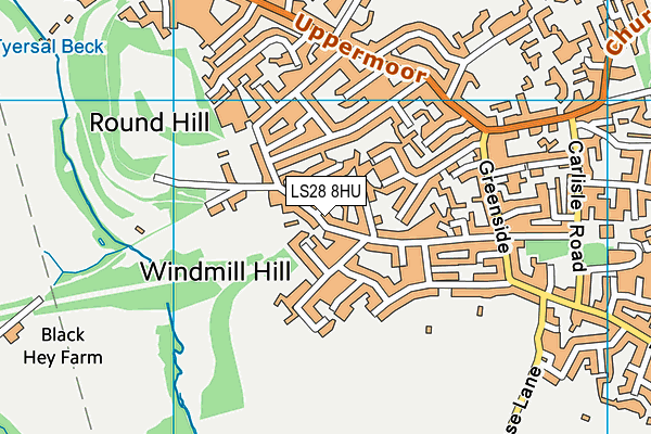 LS28 8HU map - OS VectorMap District (Ordnance Survey) LS28 8HU map - OS VectorMap District (Ordnance Survey)