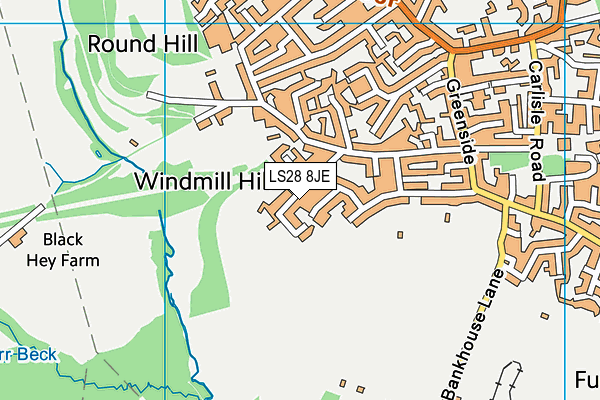 LS28 8JE map - OS VectorMap District (Ordnance Survey)