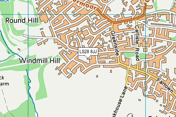 LS28 8JJ map - OS VectorMap District (Ordnance Survey)