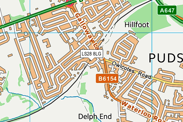 LS28 8LG map - OS VectorMap District (Ordnance Survey) LS28 8LG map - OS VectorMap District (Ordnance Survey)