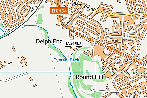 LS28 8LJ map - OS VectorMap District (Ordnance Survey) LS28 8LJ map - OS VectorMap District (Ordnance Survey)