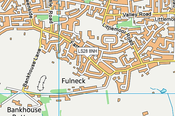 LS28 8NH map - OS VectorMap District (Ordnance Survey) LS28 8NH map - OS VectorMap District (Ordnance Survey)