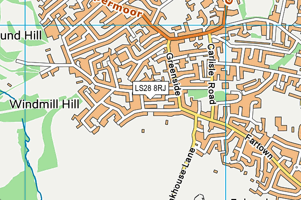 LS28 8RJ map - OS VectorMap District (Ordnance Survey) LS28 8RJ map - OS VectorMap District (Ordnance Survey)