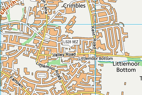LS28 9EZ map - OS VectorMap District (Ordnance Survey) LS28 9EZ map - OS VectorMap District (Ordnance Survey)