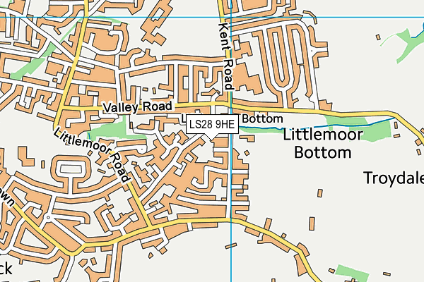 LS28 9HE map - OS VectorMap District (Ordnance Survey) LS28 9HE map - OS VectorMap District (Ordnance Survey)