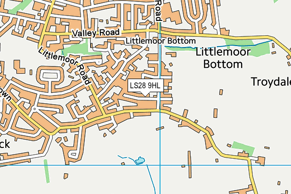 LS28 9HL map - OS VectorMap District (Ordnance Survey) LS28 9HL map - OS VectorMap District (Ordnance Survey)