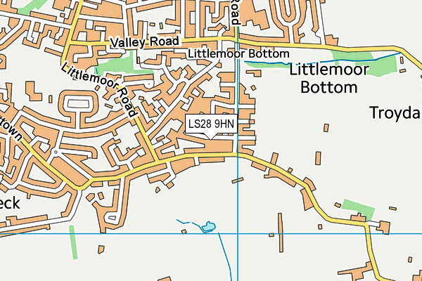 LS28 9HN map - OS VectorMap District (Ordnance Survey) LS28 9HN map - OS VectorMap District (Ordnance Survey)