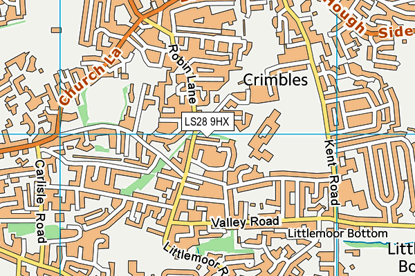 LS28 9HX map - OS VectorMap District (Ordnance Survey) LS28 9HX map - OS VectorMap District (Ordnance Survey)