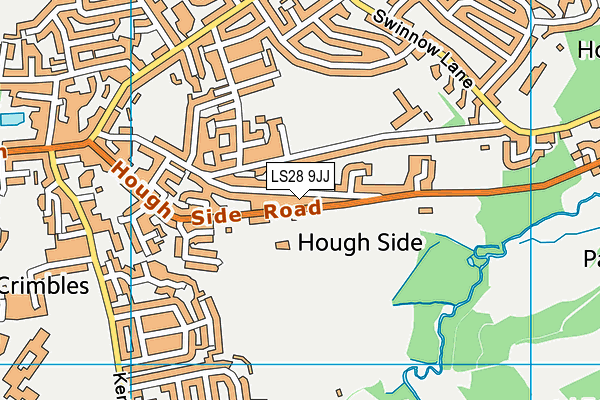 LS28 9JJ map - OS VectorMap District (Ordnance Survey) LS28 9JJ map - OS VectorMap District (Ordnance Survey)