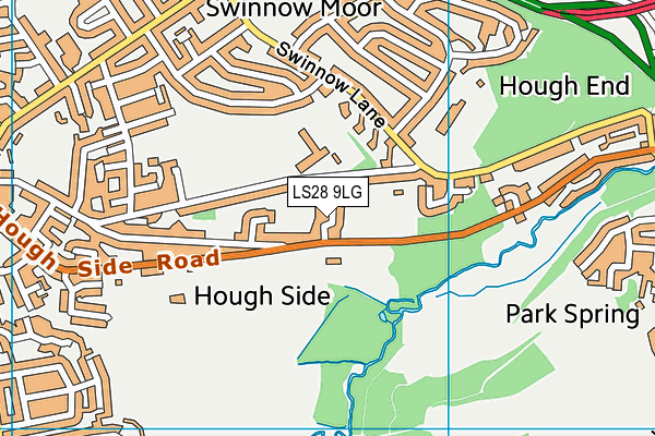 LS28 9LG map - OS VectorMap District (Ordnance Survey) LS28 9LG map - OS VectorMap District (Ordnance Survey)