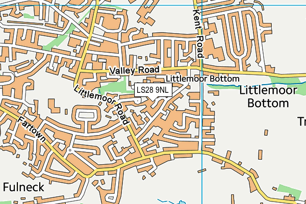 LS28 9NL map - OS VectorMap District (Ordnance Survey) LS28 9NL map - OS VectorMap District (Ordnance Survey)