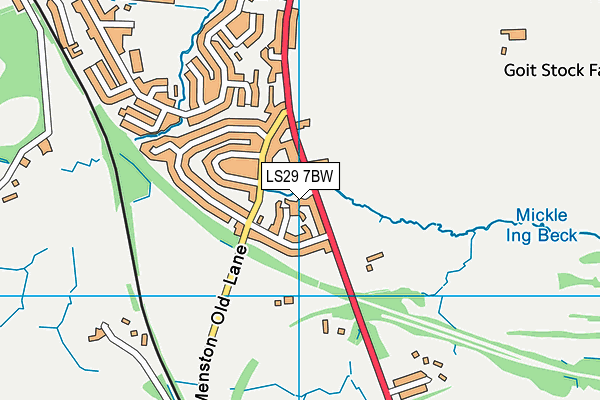 LS29 7BW map - OS VectorMap District (Ordnance Survey) LS29 7BW map - OS VectorMap District (Ordnance Survey)