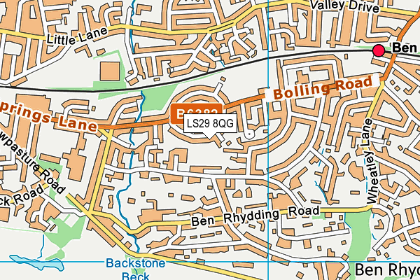 LS29 8QG map - OS VectorMap District (Ordnance Survey) LS29 8QG map - OS VectorMap District (Ordnance Survey)