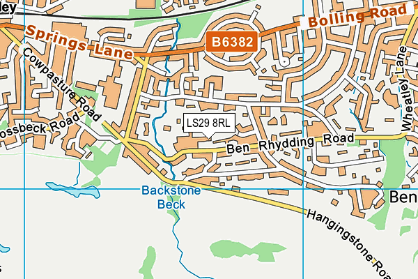 LS29 8RL map - OS VectorMap District (Ordnance Survey) LS29 8RL map - OS VectorMap District (Ordnance Survey)