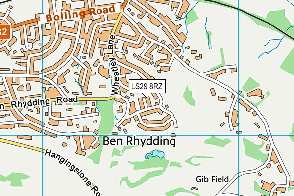 LS29 8RZ map - OS VectorMap District (Ordnance Survey) LS29 8RZ map - OS VectorMap District (Ordnance Survey)