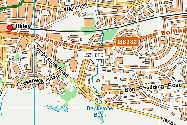 LS29 8TD map - OS VectorMap District (Ordnance Survey) LS29 8TD map - OS VectorMap District (Ordnance Survey)