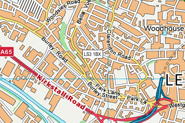 LS3 1BX map - OS VectorMap District (Ordnance Survey) LS3 1BX map - OS VectorMap District (Ordnance Survey)