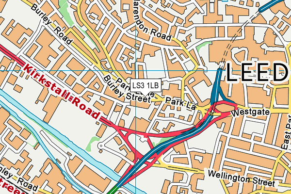 LS3 1LB map - OS VectorMap District (Ordnance Survey)