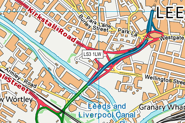 LS3 1LW map - OS VectorMap District (Ordnance Survey) LS3 1LW map - OS VectorMap District (Ordnance Survey)