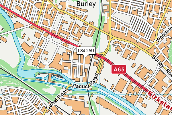 LS4 2AU map - OS VectorMap District (Ordnance Survey)