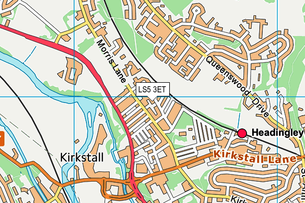 LS5 3ET map - OS VectorMap District (Ordnance Survey) LS5 3ET map - OS VectorMap District (Ordnance Survey)