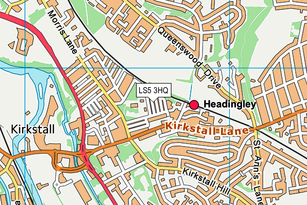 LS5 3HQ map - OS VectorMap District (Ordnance Survey) LS5 3HQ map - OS VectorMap District (Ordnance Survey)