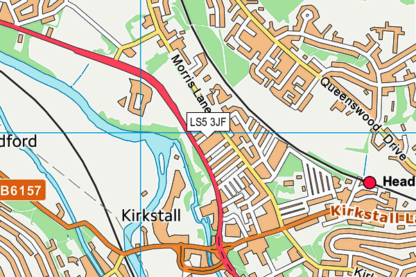 LS5 3JF map - OS VectorMap District (Ordnance Survey) LS5 3JF map - OS VectorMap District (Ordnance Survey)