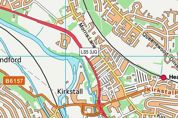 LS5 3JG map - OS VectorMap District (Ordnance Survey) LS5 3JG map - OS VectorMap District (Ordnance Survey)