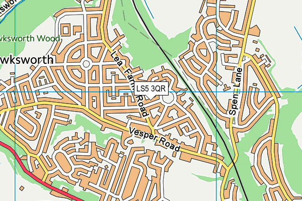 LS5 3QR map - OS VectorMap District (Ordnance Survey) LS5 3QR map - OS VectorMap District (Ordnance Survey)