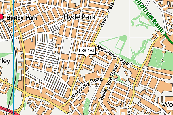 LS6 1AJ map - OS VectorMap District (Ordnance Survey) LS6 1AJ map - OS VectorMap District (Ordnance Survey)