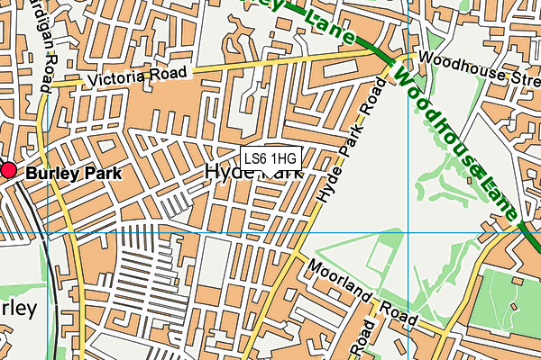 LS6 1HG map - OS VectorMap District (Ordnance Survey) LS6 1HG map - OS VectorMap District (Ordnance Survey)