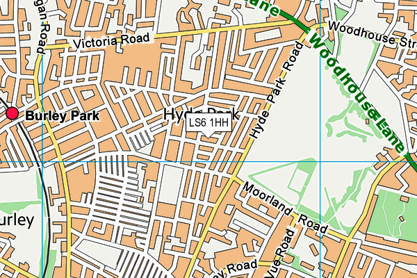 LS6 1HH map - OS VectorMap District (Ordnance Survey) LS6 1HH map - OS VectorMap District (Ordnance Survey)