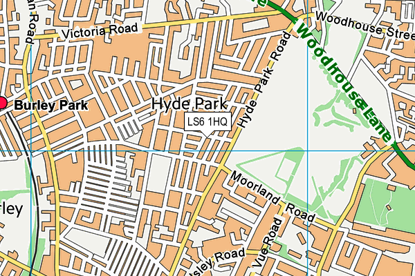 LS6 1HQ map - OS VectorMap District (Ordnance Survey) LS6 1HQ map - OS VectorMap District (Ordnance Survey)
