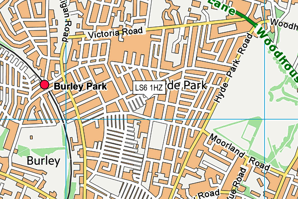 LS6 1HZ map - OS VectorMap District (Ordnance Survey) LS6 1HZ map - OS VectorMap District (Ordnance Survey)