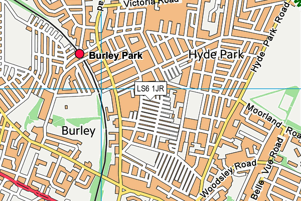 LS6 1JR map - OS VectorMap District (Ordnance Survey) LS6 1JR map - OS VectorMap District (Ordnance Survey)