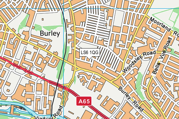 LS6 1QG map - OS VectorMap District (Ordnance Survey) LS6 1QG map - OS VectorMap District (Ordnance Survey)