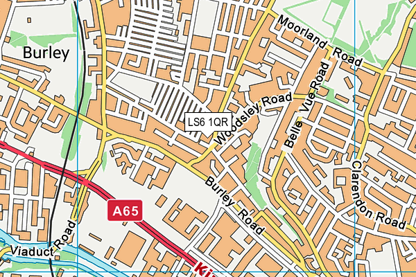 LS6 1QR map - OS VectorMap District (Ordnance Survey) LS6 1QR map - OS VectorMap District (Ordnance Survey)