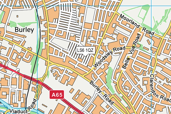 LS6 1QZ map - OS VectorMap District (Ordnance Survey) LS6 1QZ map - OS VectorMap District (Ordnance Survey)