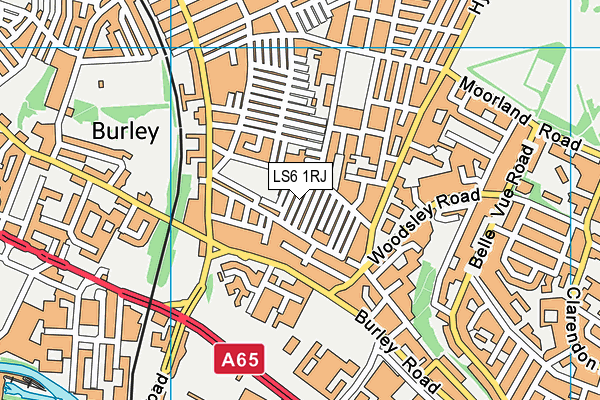 LS6 1RJ map - OS VectorMap District (Ordnance Survey) LS6 1RJ map - OS VectorMap District (Ordnance Survey)