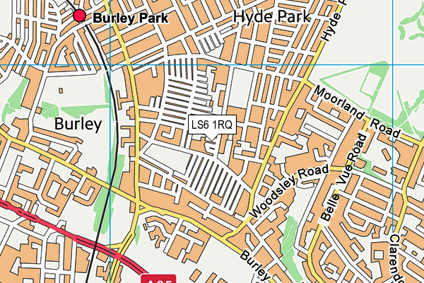 LS6 1RQ map - OS VectorMap District (Ordnance Survey) LS6 1RQ map - OS VectorMap District (Ordnance Survey)