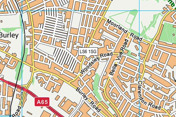 LS6 1SG map - OS VectorMap District (Ordnance Survey) LS6 1SG map - OS VectorMap District (Ordnance Survey)
