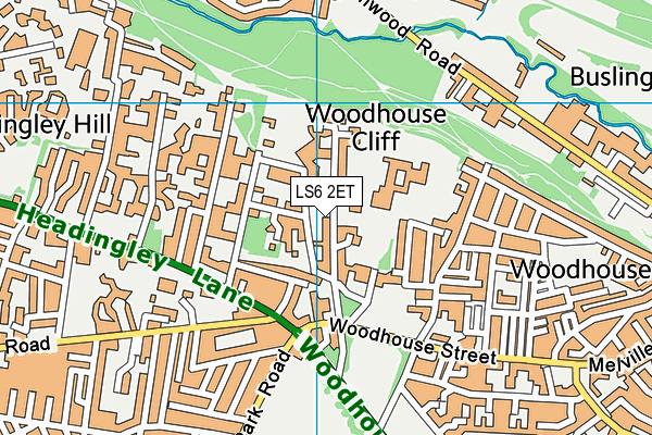 LS6 2ET map - OS VectorMap District (Ordnance Survey) LS6 2ET map - OS VectorMap District (Ordnance Survey)