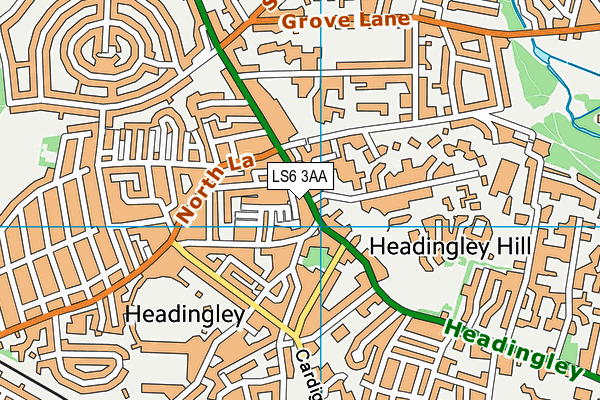 LS6 3AA map - OS VectorMap District (Ordnance Survey) LS6 3AA map - OS VectorMap District (Ordnance Survey)