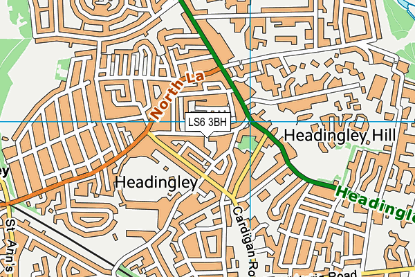 LS6 3BH map - OS VectorMap District (Ordnance Survey) LS6 3BH map - OS VectorMap District (Ordnance Survey)