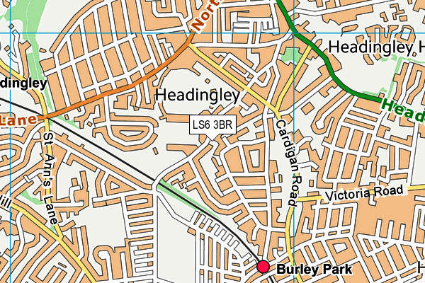 LS6 3BR map - OS VectorMap District (Ordnance Survey) LS6 3BR map - OS VectorMap District (Ordnance Survey)